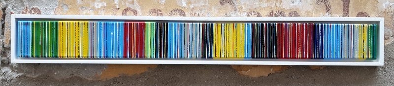 coloured lines 3  10x100 2017, Acryl-Lack auf LW, SOLD